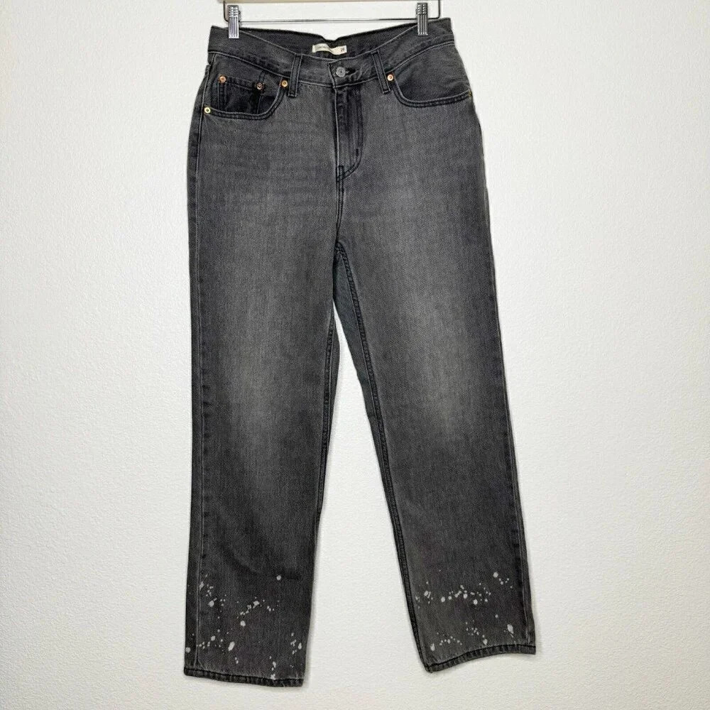 Levis Low Pro Straight Jeans Sz 29 Slouchy Denim Grey Painter Work Pants Relaxed